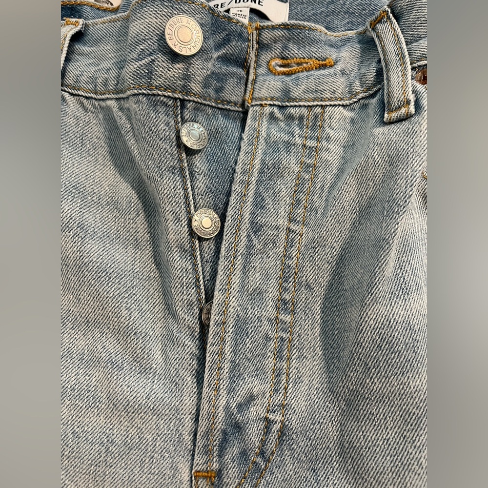 Re/Done 70s Ultra High Rise Stove Pipe Jeans - Picture 3 of 7